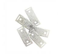 Aluminium Safety Earth Label for Earth Clamps Connector, Silver, Polished, 6.2x2.5x0.1 cm, BS 951, Pack of 5