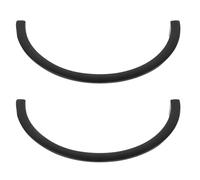 Aluminium Semi Circle Cabinet Pull Handles 160mm Black Modern Pair | Smooth Rounded Edges, Curved Dual Design, Sturdy Metal Hardware for Cupboards, Dressers, Bathroom Furniture and Busy Areas