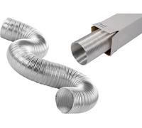 Aluminium Semi Rigid Flexible Duct Cooker Hood Kitchen Extractor Fans 4 5 6 inch (5 inch 1.5m)