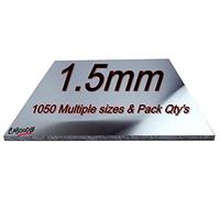 Aluminium Sheet Plate 1.5mm 1050 grade - Multiple Size's & Pack Qty's - 200mm x 100mm x 1.5mm-1Pk