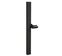 Aluminium Shower Riser Rail Kit 80cm Wall Mounted Slide Bar with 360° Rotatable Handheld Holder Stylish Black Square Design for Modern Bathrooms