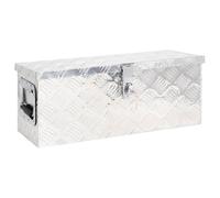 Vidaxl Storage Box Silver 60X23.5X23 Cm Aluminium