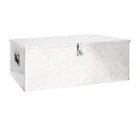 Vidaxl Storage Box Silver 100X55X37 Cm Aluminium Storage Boxes