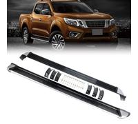 Aluminium Side Steps for Nissan Navara NP300 D23 2016-2024, Silver Running Boards, Pair Side Bars