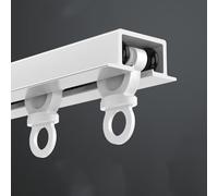 Aluminium Silence Curtain Single Tracks - Heavy-Duty Ceiling Track with Roller for Living Room Bedroom - Recessed Curtain Rails