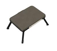 Aluminium Single Folding Step Stool Black (Caravan Non Slip Platform Foldable Collapsible)