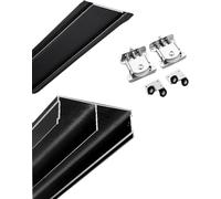 Aluminium Sliding Door TrackHidden s Rail with Double Silent Pulley MultiColor Opts for Wardrobe/Cabinet Easy DIY Installat &