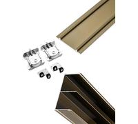 Aluminium Sliding Door TrackHidden s Rail with Double Silent Pulley MultiColor Opts for Wardrobe/Cabinet Easy DIY Installat Smooth Glide System