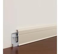 Aluminium Snap Lock Skirting Baseboard, Narrow Design Safeguard Wall Edge Skirting Base Plate Led Lighting Trim, Easy Installation Corner Paste Wall Mount Skirting Board(H6cm/2.36in,L140cm/55.1in)