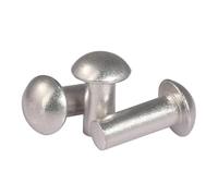 Aluminium Solid Round Head Rivets， GB867 Aluminum Alloy Flat&Round Head Solid Rivets, M2-M10, 3-50mm(8mm,M2 (200Pcs))