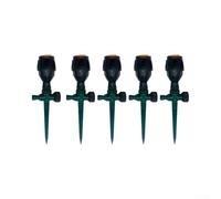 Aluminium Spike Sprinkler 5-Pack Adjustable Spray Patterns Robust Alloy | Covers up to 1950 sq ft for rapid setup Connects to standard 34 hose Suitable for irregular lawns Black alloy spike