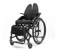 Aluminium Sports Wheelchair for Adults with High Backrest Lightweight Foldable Self Propelled Manual Wheel Chair, 100kg Capacity(42cm)