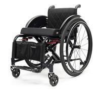 Aluminium Sports Wheelchair Lightweight Foldable All-Terrain Wheel Chair 2 Reinforced X-Cross Arms for Teenagers, Adults, Seniors(Nero,42cm)