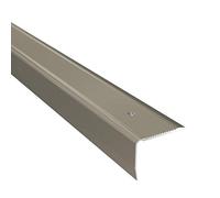 Aluminium Stair Nosing Edge Grooved Rubust Trim Step Nose Edging -1.20M TMW Profiles (Titanium)