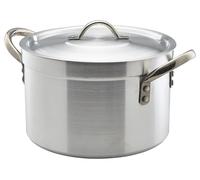 Aluminium Stewpan with Lid - 7L Large Cooking Pot for Stews, Soups & Catering - Heavy-Duty Commercial Cookware