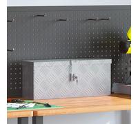 Aluminium Storage Box Silver 48.5x14x20cm Lockable Lightweight Stainless Toolbox