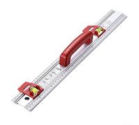 Aluminium Straight Edge Ruler with Dual Bubble for spirit Level, Metric for imperial Measuring Scale for Woodworking, for tile Installation DIY Home Improvement(50 Cm)