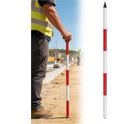Aluminium Survey Pole for Construction Mapping Surveying Range Pole(A,Sharp End)