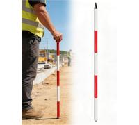 Aluminium Survey Pole for Construction Mapping Surveying Range Pole(B,Sharp End)
