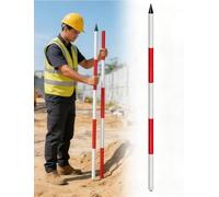 Aluminium Survey Pole for Land Survey Construction Mapping(B,Sharp End)