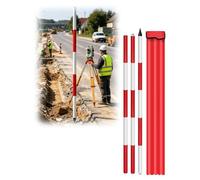 Aluminium Survey Pole for Site Survey Construction Marking(300cm/118.1inch)