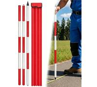 Aluminium Survey Pole, Measuring Rod, Detachable Centering Rod, Surveying Range Pole for Site Survey, Construction Marking and Engineering Measuring Work