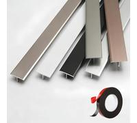 Aluminium T-Bar Floor Transition Profile, Professional Metal Flooring Separator for Tile to LVT, Screw/Glue Fix Door Step Plate Trim 2.7M(Gray,3pcs*90 * 3.3cm)