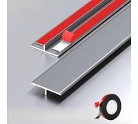 Aluminium T-Bar Floor Transition Profile, Professional Metal Flooring Separator for Tile to LVT, Screw/Glue Fix Door Step Plate Trim 2.7M(Silver,3pcs*90 * 3.3cm)