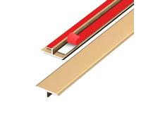 Aluminium T-Molding Floor Transition Profile, Self-Adhesive T-Profile Door Threshold Divider for Laminate, Wood, and Tile Flooring Gaps, Durable Metal Gap Cover(Bronze,W2.5cm*H0.7mm*L0.9m)