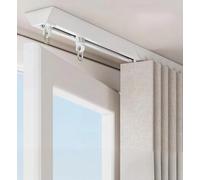 Aluminium T-shaped Curtain Rail, Ultra-thin Invisible Curtain Track, Silent Durable Ceiling Mount for Privacy in Offices, Living Rooms, Shower and Bedrooms(Top mounting,2.3m)