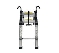 Aluminium Telescopic Ladder 2.5-8mPortable Multi-Position Loft Ladder with Safety Hooks for Roof Access & Home UseStrong Lightweight Easy to Store 6.6ft