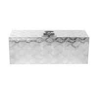 Aluminium Tool Box 33L Lockable Chest 2 Keys Trailer Truck Van Locker Boxes Storage Heavy Duty Checker Plate Rubber Base Liner 25" x 9" x 9" 640mm x 230mm x 230mm Secure, Durable, and Versatile
