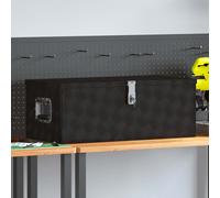 Aluminium Tool Box Black 80x39x30cm Lockable Weatherproof Trailer Storage Pro XL