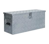 Aluminium Tool Box Silver 76.5x26.5x33 cm Lockable Heavy-Duty Case With Keys SS