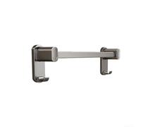 Aluminium Towel Bar for Bathroom Wall Mounted, Rustproof Grey Towel Rail with Hooks, Modern Space Saving Towel Storage Rack, Industrial Design(30cm)