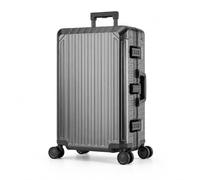 Aluminium Travel Suitcase Hard Shell Suitcase Trolley Suitcase Hand Luggage Telescopic Handle TSA, 4 Wheels, graphitegray, Großer Koffer, Suitcase