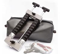 Aluminium Twin Dual Color Injector DIY Kit 2X 1.5 oz / 2X 45 ml for Soft Plastic Plastisol Color Fishing Bait Baits, Mold Molds Form Lure Tackle Making. with Locking Nozzle on The end of Injectors