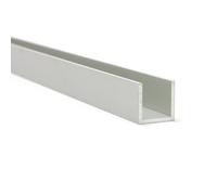 Aluminium U-Profile Anodised Aluminium Profile U Profile for Chipboard 20 x 20 x 20 x 2 mm x 2000 mm
