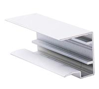 Aluminium U Profile end Closures for Polycarbonate Sheets & Glass Mill, White & Brown (2.5m x 25mm, White)