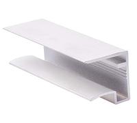 Aluminium U Profile end Closures for Polycarbonate Sheets & Glass Mill, White & Brown (3m x 16mm, White)