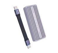 Aluminium USB 3.2 Enclosure Box USB C for PCIe Double Protocols Easy Setups Supports Up to 4 and 20 Gbps Speed SSD Storage