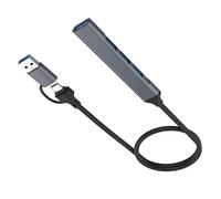 Aluminium USB C Splitter Cable Type/Male To USB2.0+USB3.0 Splitter Extender Adapter For PC Keyboards Power Data Port
