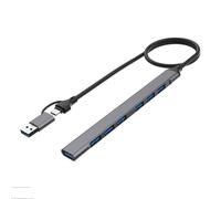 Aluminium USB C Splitter Cable Type/Male To USB2.0+USB3.0 Splitter Extender Adapter For PC Keyboards Power Data Port