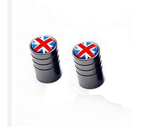 Aluminium Valve Inner Tube Caps for BROMPTON Black Union Jack (PAIR)