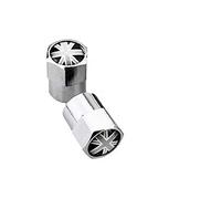 Aluminium Valve Inner Tube Caps for BROMPTON in Black Union Jack (PAIR)