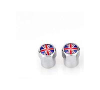 Aluminium Valve Inner Tube Caps for BROMPTON in Red Union Jack (PAIR)