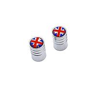 Aluminium Valve Inner Tube Caps for BROMPTON Union Jack (PAIR) in Silver