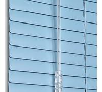 Aluminium Venetian Blind Blue Window Venetian Blinds,Blackout Horizontal Shades Trimmable Shutters,25mm Matte Slats Metal,Waterproof Adjustment Home Office Decorative (W65cm×H240cm)