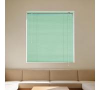 Aluminium Venetian Blinds 80 x 130 cm Light and Glare Protection Premium Quality Venetian Blinds Mounting Kit Included for Bathroom, Bedroom, Home, Office, Kitchen, Green