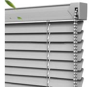 Aluminium Venetian Blinds Grey,Blackout Metal Blinds,55cm 60cm 80cm 90cm 105cm 115cm 120cm 130cm Horizontal Window Shutter,25mm Aluminium Slat Waterproof Blinds for Windows,Grey-65x100cm/25.6x39in